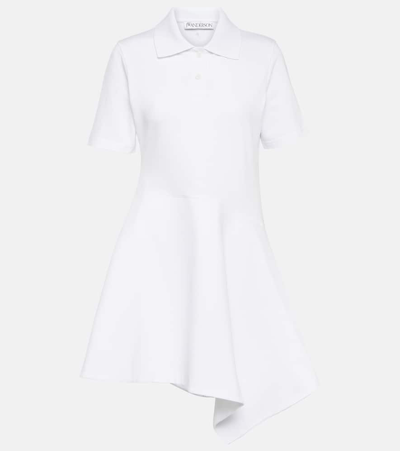 Jw Anderson Asymmetric Knitted Minidress In White
