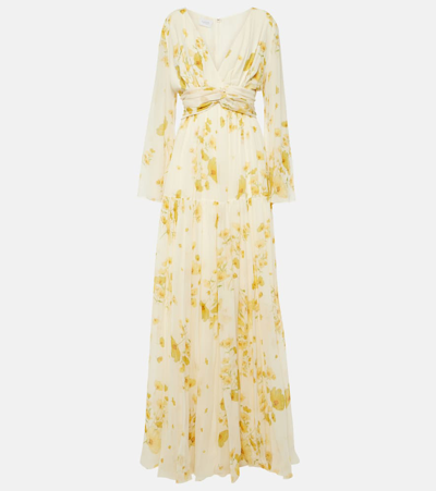 Giambattista Valli Silk Georgette Maxi Dress In White