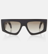 Etro Screen Rectangular Sunglasses In Black,brown