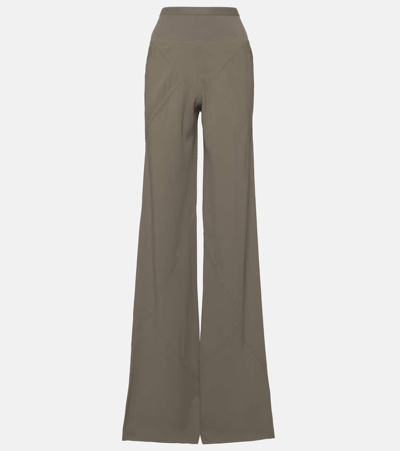 Rick Owens Crêpe Wide-leg Pants In Neutrals