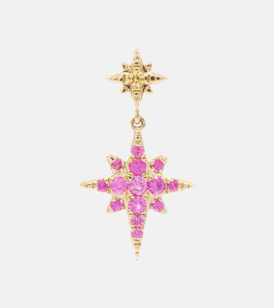 Roxanne First Sunset Star 14kt Gold Single Earring With Sapphires