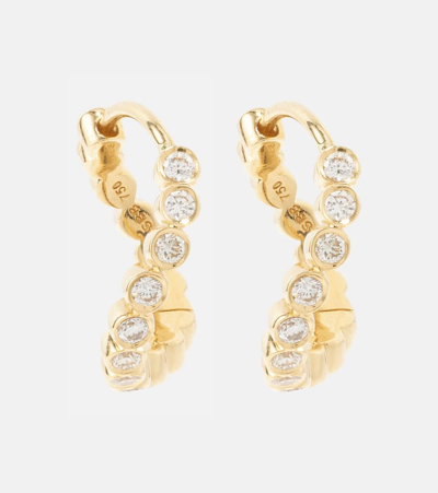 Sophie Bille Brahe Petite Courant 18kt Gold Drop Earrings With Diamonds