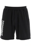 DSQUARED2 JERSEY BERMUDA SHORTS WITH LOGO