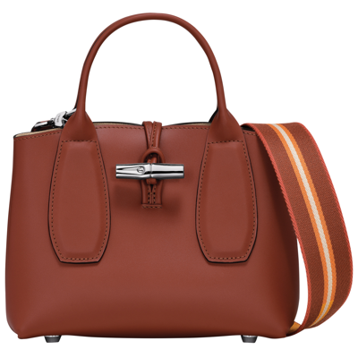 Longchamp Handbag M Roseau In Mahogany
