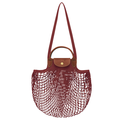 Longchamp Sac Filet L Le Pliage Filet In Mahogany