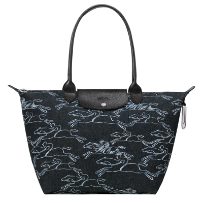 Longchamp Tote Bag L Le Pliage Collection In Navy