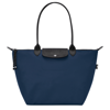 Longchamp Le Pliage Energy Large Canvas Long Handle Tote In Navy