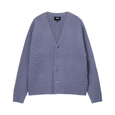 Pre-owned Stussy Brushed Cardigan 'lavender' In Purple