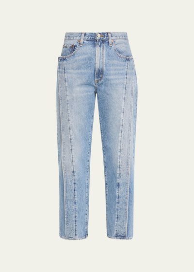 Agolde Fold High Rise Jeans In Navigate Light