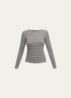 L Agence L'agence Tess Stripe T-shirt In Blackwhite Stripe