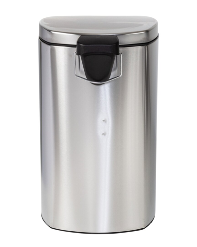 Honey-can-do 50-liter Soft-close Stainless Steel Step Trash Can With Lid In Silver