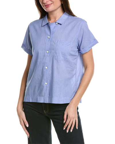 Alex Mill Maddie Camp Shirt In Cotton Voile In Blue