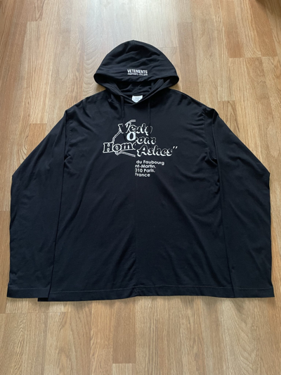 Pre-owned Vetements Ss18 Reconstructed We Love Our Hometown Hoodie