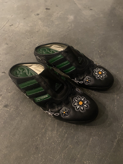 靴 yohji yamamoto adidas ss2002 Pre-owned Yohji Yamamoto Ss2002 Adidas Leather Mule Shoes In