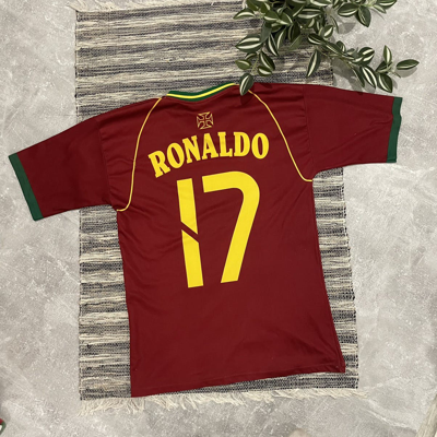 Pre-owned Jersey X Vintage 90's Ronaldo 17 Portugal Football Tee Shirt Jersey Euro 2004 In Multicolor