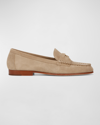 VERONICA BEARD SUEDE COIN PENNY LOAFERS