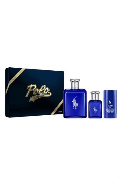 Ralph Lauren Blue Eau De Toilette Gift Set (limited Edition) $181 Value In White