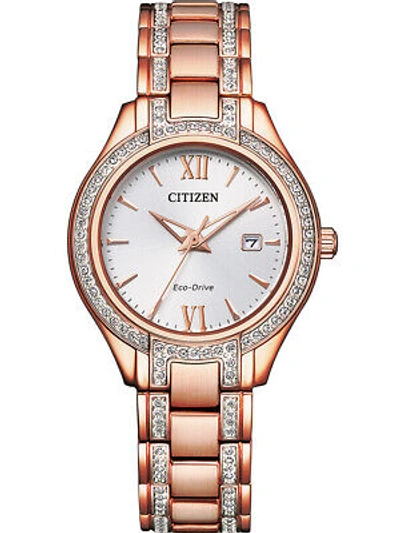 Pre-owned Citizen Rose Gold Womens Analogue Watch Fe1233-52a
