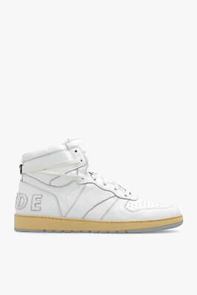 Pre-owned Rhude Men's High Top Sneakers Shoes In White
