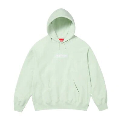 Pre-owned Supreme Box Logo Hooded Sweatshirt Mens Style : Fw23sw56 In Lt Green