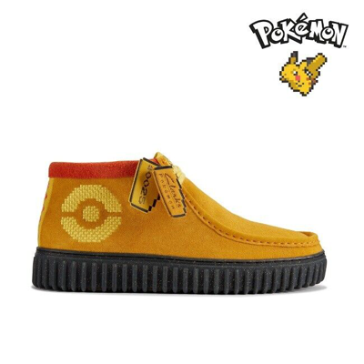 Pre-owned Clarks Torhill X Pokémon Torhill Explore Yellow Suede, "2023"