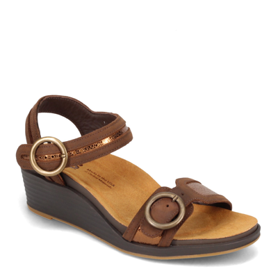 Pre-owned Sas Women's , Seight Sandal Seight-bronze Bronze Leather In Gold