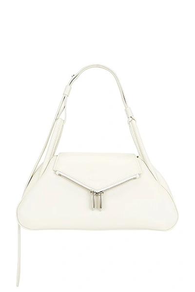 Amina Muaddi Gemini Shoulder Bag In White