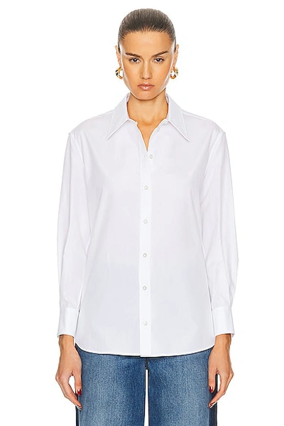 Alexander Mcqueen Cotton-poplin Shirt In Optical White