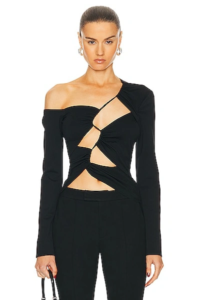 Sid Neigum Centre Tension Cutout Top In Black