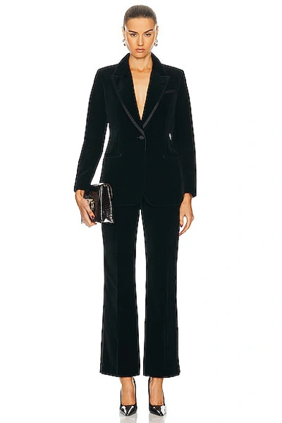 Gucci Velvet Blazer & Pant Set In Black