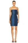 Moschino Jeans Stretch Denim Dress In Fantasy Print