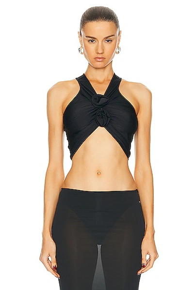 Coperni Flower Top In Black