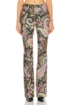 Etro Paisley High-rise Flared Jeans In Black Multi