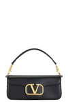 Valentino Vlogo Loco Leather Shoulder Bag In Nero