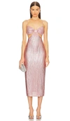 Michael Costello X Revolve Yvonne Midi Dress In Rose