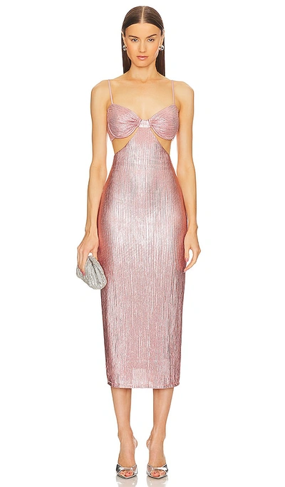 Michael Costello X Revolve Yvonne Midi Dress In Rose