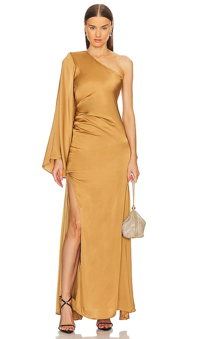 Michael Costello X Revolve Mae Gown In Gold