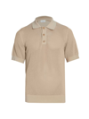 Dries Van Noten Beige Spread Collar Polo In Brown
