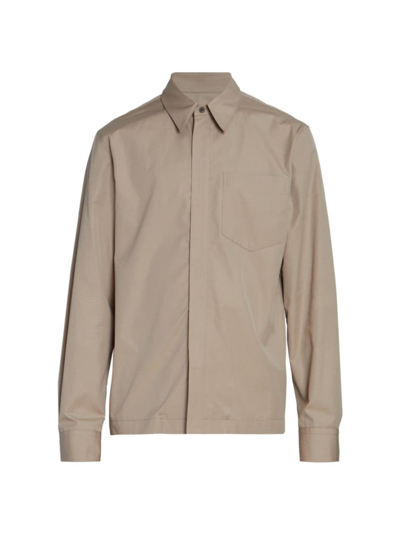 Dries Van Noten Men's Corran Cotton Button-up Shirt In Sand