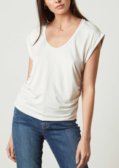 Velvet By Graham & Spencer Scoop Neck Tank In Chalk In White