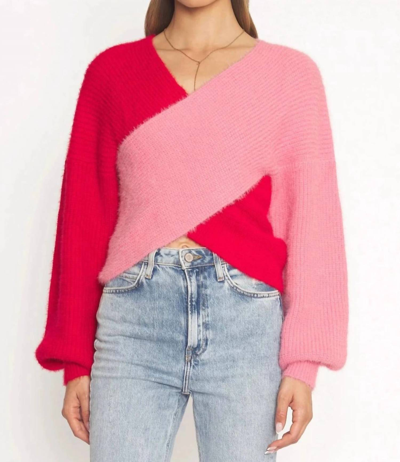 4si3nna Alix Sweater In Red/pink