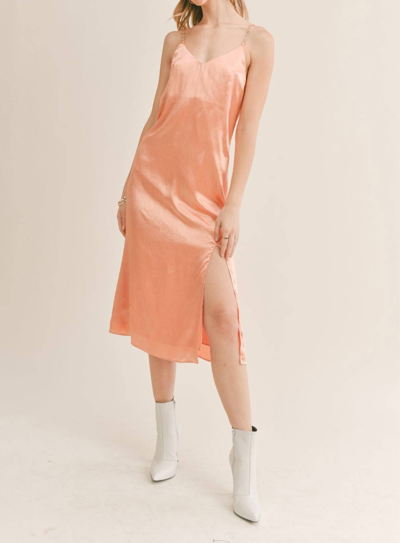 Sage The Label Dahlia Slip Dress In Peach In Orange
