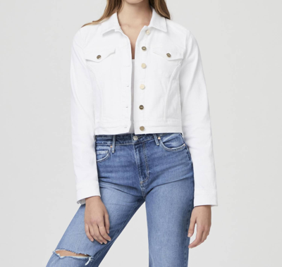 Paige Vivienne Relaxed Jacket With Raw Hem In White