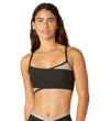 Beyond Yoga Spacedye Blocked At Your Leisure Yoga Sports Bra In Black