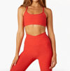 Beyond Yoga Space Dye Slim Racerback Sports Bra In Red