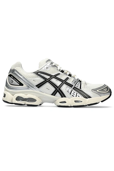 Asics Gel-nimbus 9 Sportstyle Sneakers In Cream/black At Urban Outfitters In Multicolor