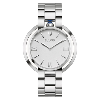 Bulova Women's Rubaiyat Stainless Steel Bracelet Watch 40mm In Blue / White