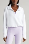 Zella Modal Half Zip Pullover In White
