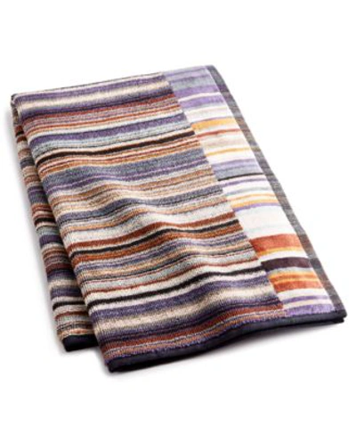 Missoni Jazz Cotton Towel In Arancio Multicolor