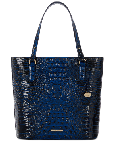 Brahmin Ezra Melbourne Large Embossed Leather Tote In Anchor Melbourne